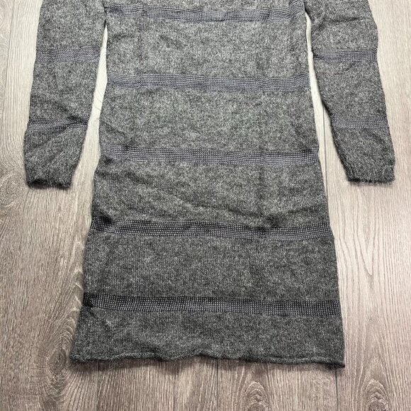 Part Two Mohair Small Grey Dress Knit Designer Striped - Picture 3 of 10